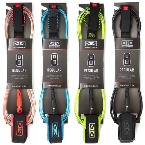 8ft Regular Leash | Diamond Flex | Ocean And Earth | Mid Range Leggie | Surfing Legrope 3 8ft Regular Leash | Diamond Flex | Ocean And Earth | Mid Range Leggie | Surfing Legrope