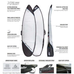 Aircon Fish Surfboard Cover | 10mm Padded Board Bag | Ocean And Earth | Maximum Protection | Surf Travel Essential -Surf Board Pro Store Aircon Surfboard Longboard Gun Cover Ocean and Earth Surfboard Covers Features 60183.1527553348