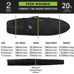 DT2.0 Double Fish Cover | Creatures Of Leisure | Retro Funboard | High Protection -Surf Board Pro Store Buy Creatures Of Leisure Icon Surfboard Cover Online Australia Surf Shop Surfing Size DT2.0 Double Fun 91911.1613707271