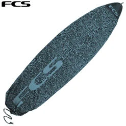 FCS | Stretch Surfboard Cover | All Purpose - Suits Shortboards | Board Sock | Tranquil Blue