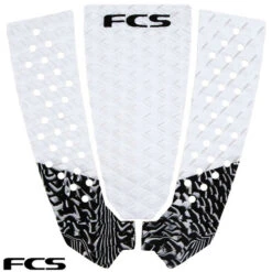 FCS | FCSII Filipe Toledo Tail Pad | White | Surfboard Tail Pad | Deck Grip | Traction Pad |
