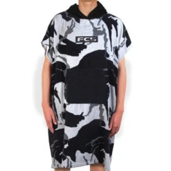FCS Men's Hooded Towel Poncho | Camo | Surf Beach Towel Hoodie | New Season Release