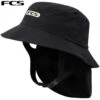 FCS | Bucket Surf Hat | Surfing Hat With Adjustable Under Chin Strap | Black