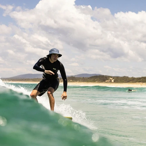 Youth Bingin Soft Peak Surf Hat | Charcoal | Sun Protection 6 Youth Bingin Soft Peak Surf Hat | Charcoal | Sun Protection - Image 4