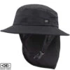 Men's Indo Stiff Peak Surf Hat | Charcoal | Surfing Hat With Quick Release Clip -Surf Board Pro Store Buy Ocean And Earth Indo Surf Hat With Flap Surf Shops Australia Charcoal 44907.1692950453
