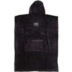 Men's Corp Hooded Towel Poncho | Black | Guys Surf Beach Poncho | Ocean And Earth