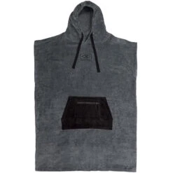 Ocean And Earth | Daybreak Charcoal Hooded Towel Poncho | Guys Surf Poncho