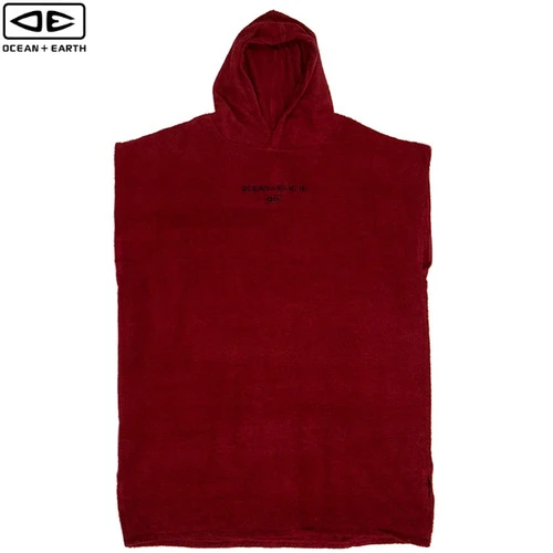 Ocean And Earth | Priority Lightweight Mens Hooded Towel Poncho | Blood Red | Guys Surf Poncho 3 Ocean And Earth | Priority Lightweight Mens Hooded Towel Poncho | Blood Red | Guys Surf Poncho