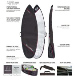 Longboard Surfboard Cover | Compact Day | Malibu Surf Board Bag | Medium Level Protection 5 Longboard Surfboard Cover | Compact Day | Malibu Surf Board Bag | Medium Level Protection -Surf Board Pro Store Compact Surfboard Longboard Cover Ocean and Earth Surfboard Covers Features 98594.1523923585