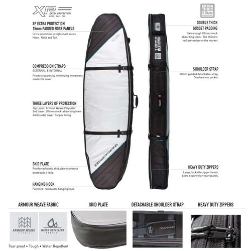 Double Coffin Longboard Travel Cover | 1 To 2 Longboards | Board Bag | Protect Surfboard | Surf Travel Essential 4 Double Coffin Longboard Travel Cover | 1 To 2 Longboards | Board Bag | Protect Surfboard | Surf Travel Essential - Image 2